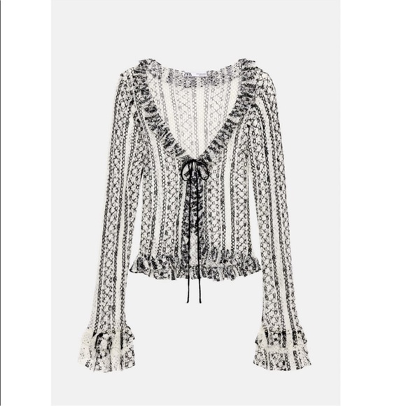 Zara Ruffled Cardigan - Picture 4 of 7